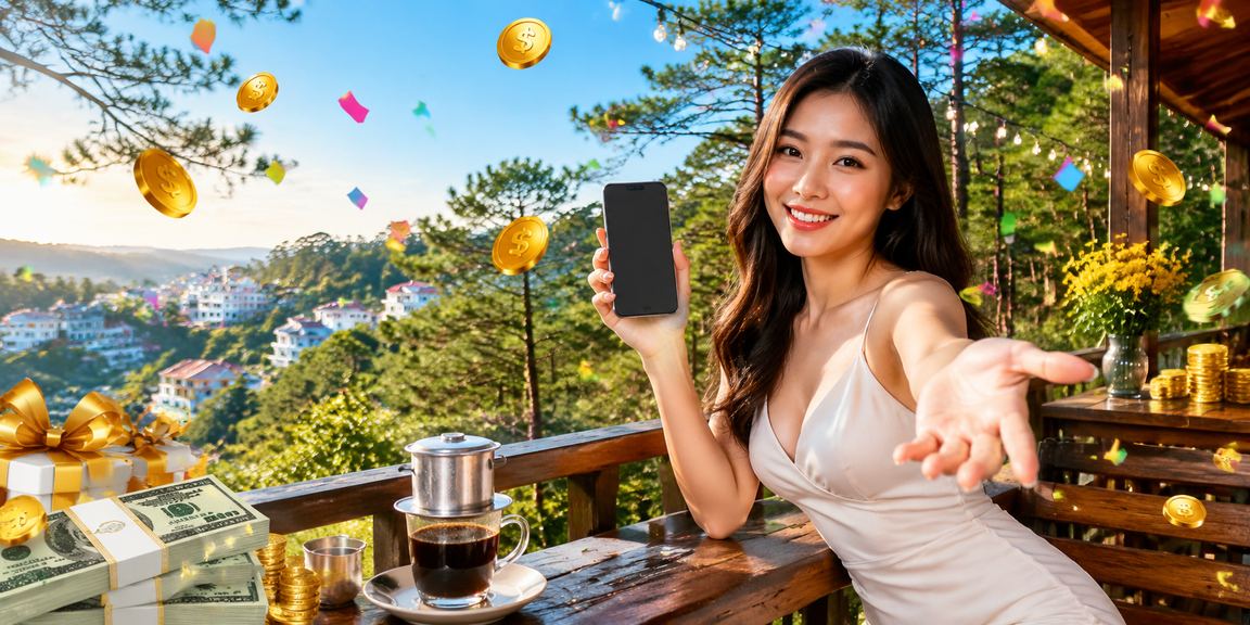 Người chơi thư giãn tại quán cà phê Đà Lạt sau khi nhận cashback